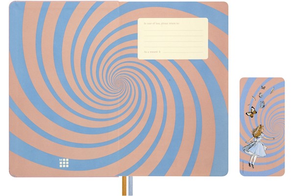 Блокнот Moleskine Alice середній 13 х 21 см в лінію рожевий канва