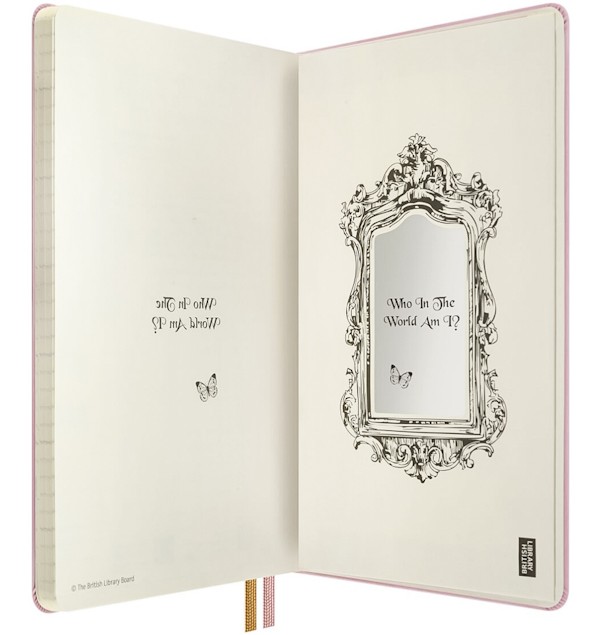 Блокнот Moleskine Alice середній 13 х 21 см в лінію рожевий канва