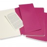 Набір зошитів Moleskine Cahier середній 13 х 21 см нелінований кінетичний рожевий 