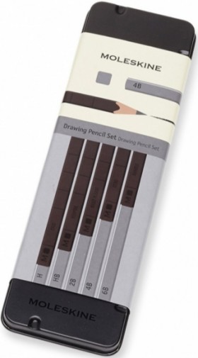 Набір графітних олівців Moleskine (H, HB, 2B, 4B, 6B)