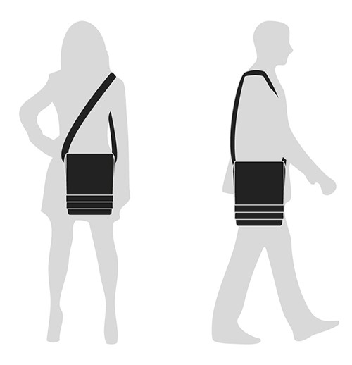 Сумка Moleskine Classic Reporter чорна шкіряна