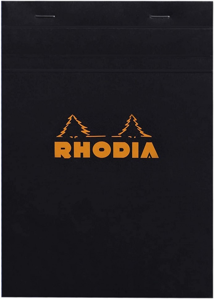 Блокнот Rhodia Pad №16 А5 чорний в клітинку