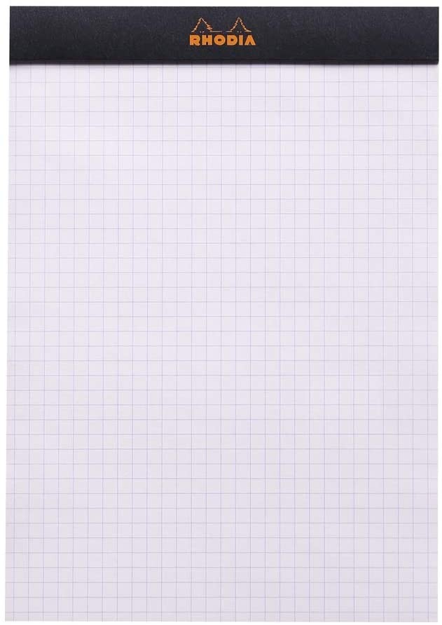 Блокнот Rhodia Pad №16 А5 чорний в клітинку