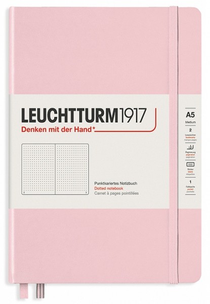 Блокнот Leuchtturm1917 Muted Colours середній 14,5 х 21 см в крапку пудровий