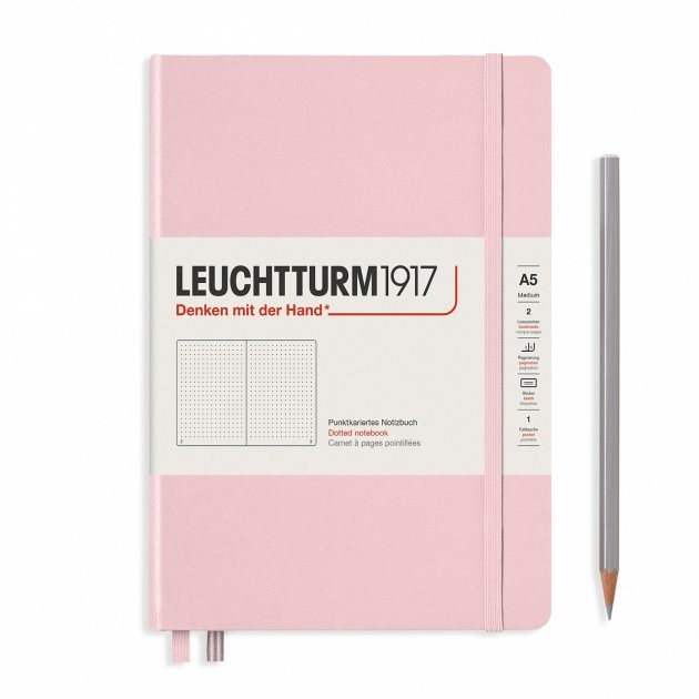 Блокнот Leuchtturm1917 Muted Colours середній 14,5 х 21 см в крапку пудровий