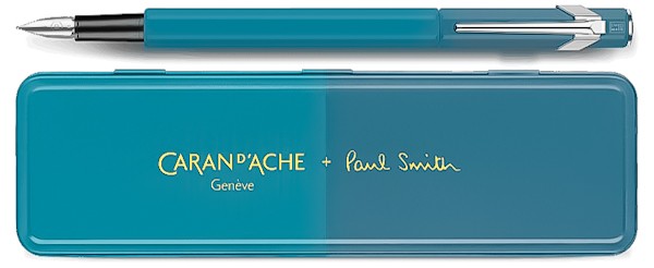 Чорнильна ручка Caran d'Ache Paul Smith цианово-сталева синя перо F (тонке)