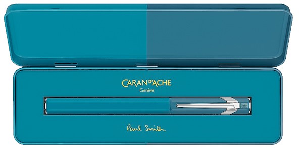 Чорнильна ручка Caran d'Ache Paul Smith цианово-сталева синя перо F (тонке)