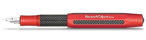 Чорнильна ручка Kaweco AC Sport Red червона алюміній та карбон перо F (тонке)