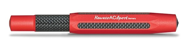 Чорнильна ручка Kaweco AC Sport Red червона алюміній та карбон перо F (тонке)