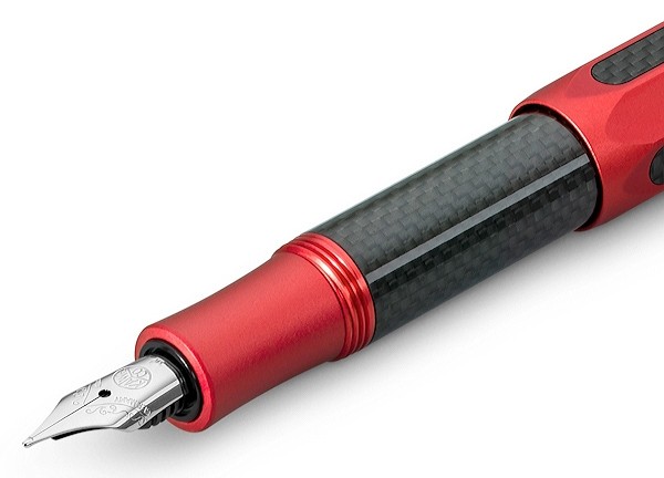 Чорнильна ручка Kaweco AC Sport Red червона алюміній та карбон перо F (тонке)