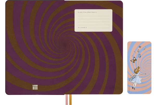 Блокнот Moleskine Alice середній 13 х 21 см нелінований бордо канва