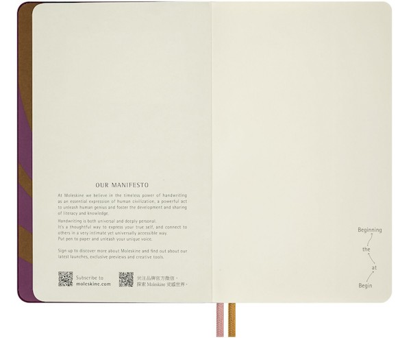 Блокнот Moleskine Alice середній 13 х 21 см нелінований бордо канва