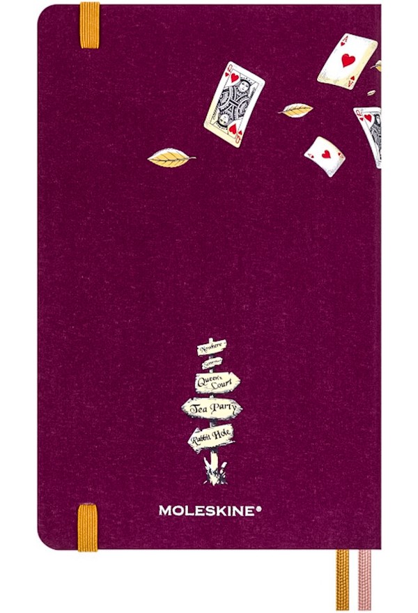 Блокнот Moleskine Alice середній 13 х 21 см нелінований бордо канва