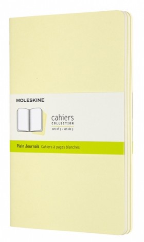 Набір зошитів Moleskine Cahier середній 13 х 21 см нелінований ніжний жовтий 