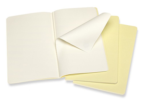 Набір зошитів Moleskine Cahier середній 13 х 21 см нелінований ніжний жовтий 