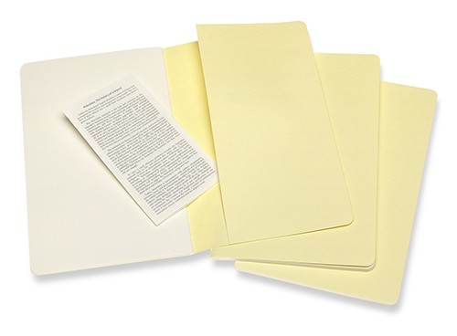 Набір зошитів Moleskine Cahier середній 13 х 21 см нелінований ніжний жовтий 
