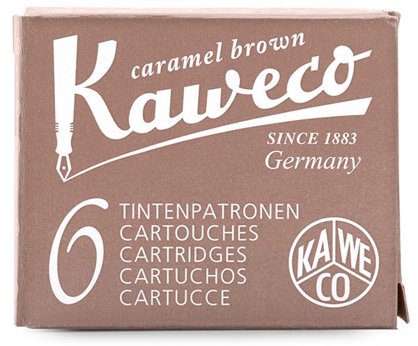 Набір картриджів коричнево-карамельного кольору для чорнильних ручок Kaweco 