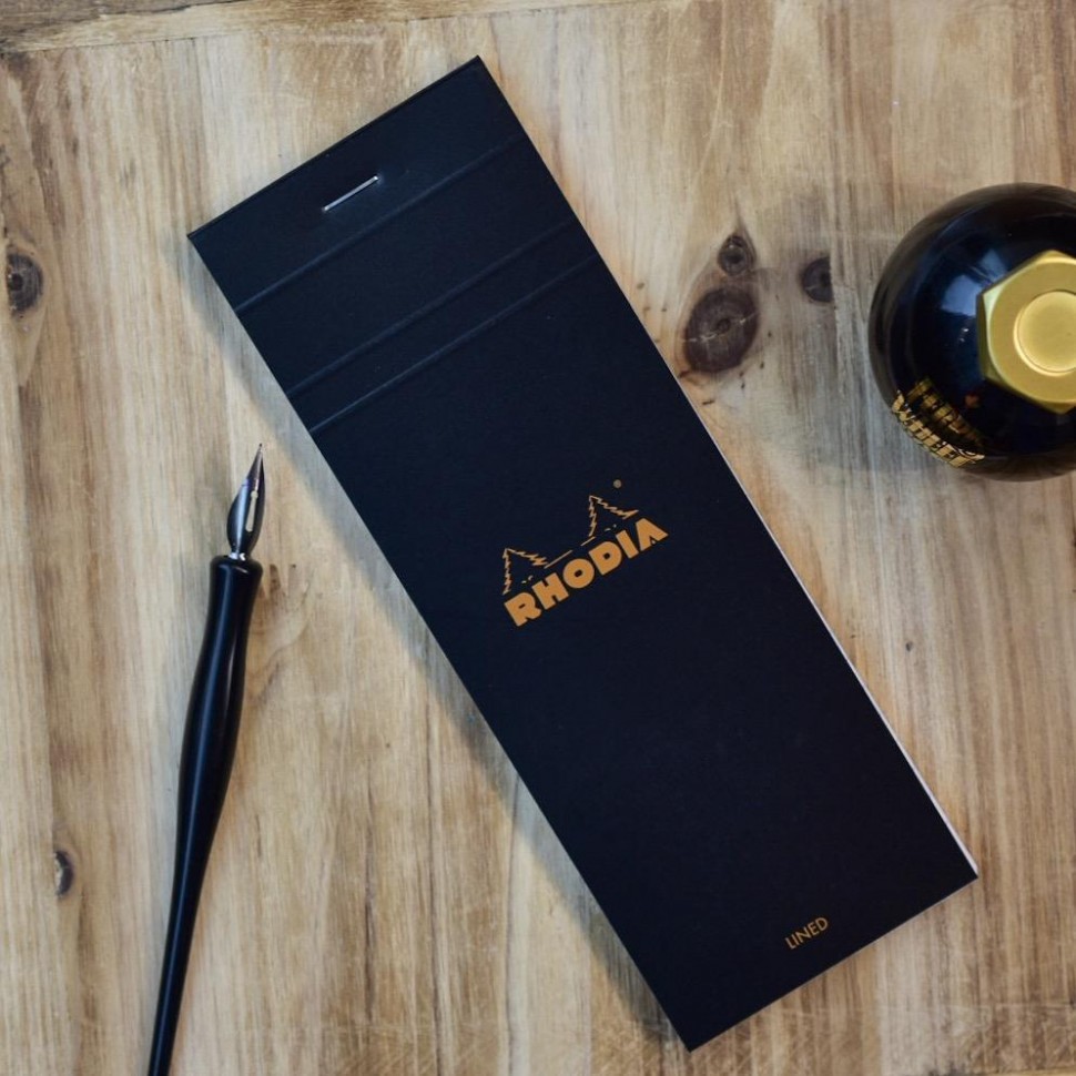 Блокнот Rhodia Pad №8 чорний в лінію