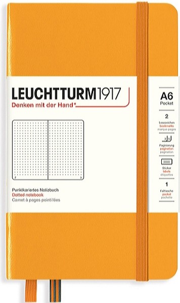 Блокнот Leuchtturm1917 Rising Colours кишеньковий 9 х 15 см в крапку сонячно-жовтий