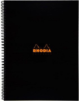 Блокнот Rhodia Rhodiactive A4+ чорний в клітинку