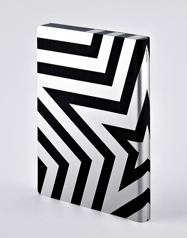 Блокнот Nuuna Graphic Super Star Silver 16,5 х 22 см в крапку