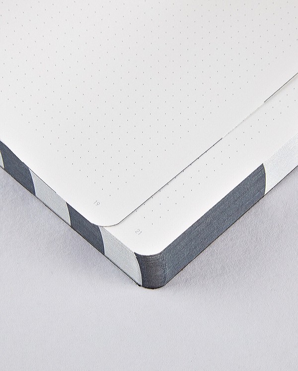 Блокнот Nuuna Graphic Super Star Silver 16,5 х 22 см в крапку