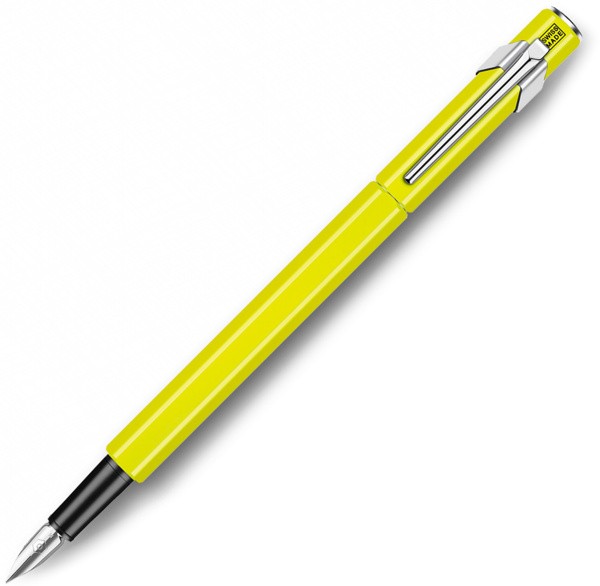 Чорнильна ручка Caran d'Ache 849 Metal жовта перо M (середнє)