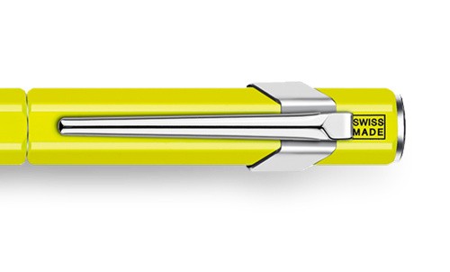 Чорнильна ручка Caran d'Ache 849 Metal жовта перо M (середнє)