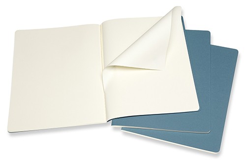 Набір зошитів Moleskine Cahier великий 19 х 25 см нелінований жвавий блакитний 