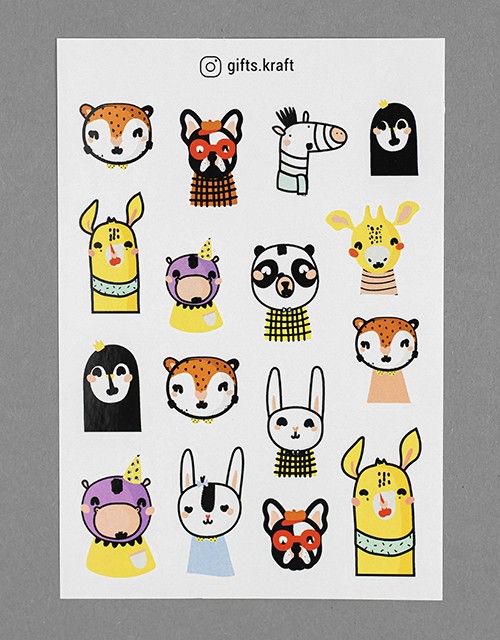 Набір стікерів Plants, Home and Animals