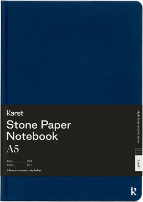 Блокнот Karst Classic A5 14,8 х 21 см в клітинку темно-синій 