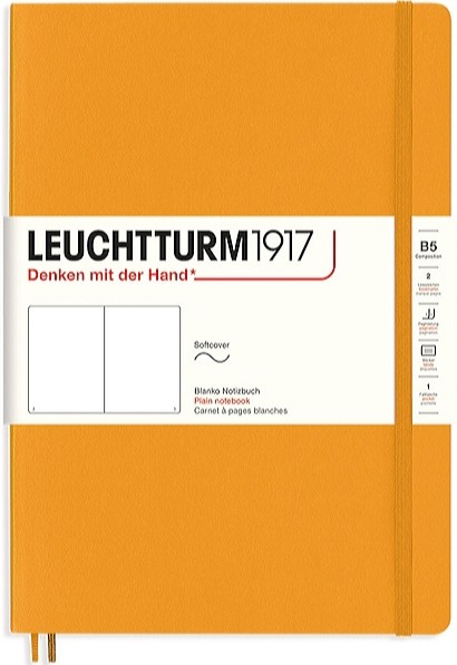 Блокнот Leuchtturm1917 Composition Rising Colours м'який В5 17,8 х 25,4 см нелінований сонячно-жовтий
