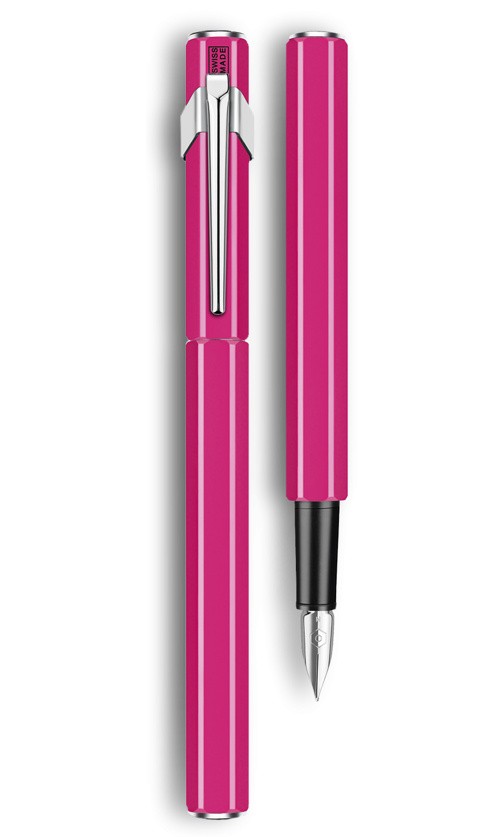 Чорнильна ручка Caran d'Ache 849 Metal пурпурова перо EF (екстра тонке)