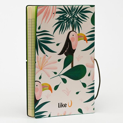 Блокнот Like U Jungle Какаду в клітинку