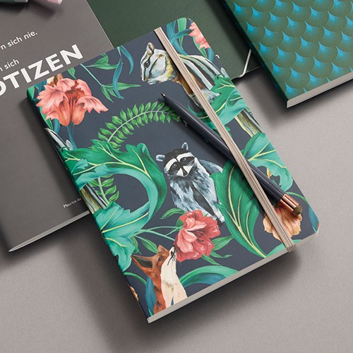 Блокнот Cedon Єнот середній 14,4 х 21 см в крапку 