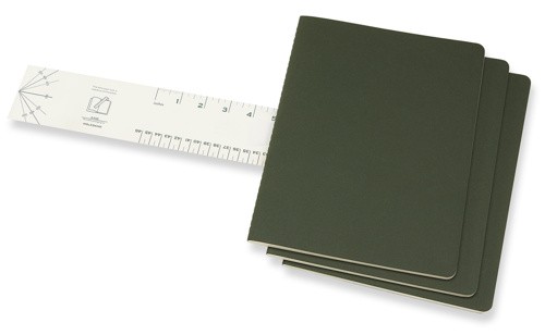 Набір зошитів Moleskine Cahier великий 19 х 25 см нелінований зелений
