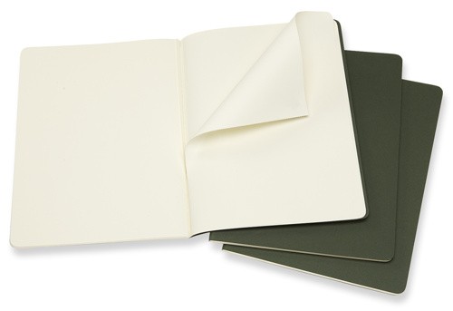 Набір зошитів Moleskine Cahier великий 19 х 25 см нелінований зелений
