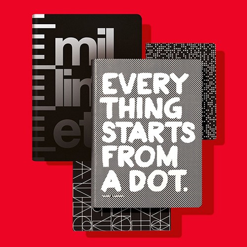 Блокнот Nuuna Graphic Everything Starts From A Dot 16,5 x 22 см в крапку