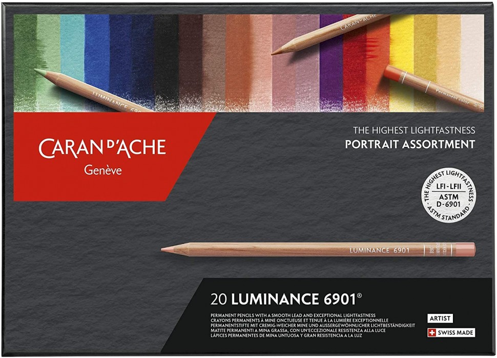 Набір водостійких олівців Caran d'Ache Luminance 6901 Portrait 20 штук
