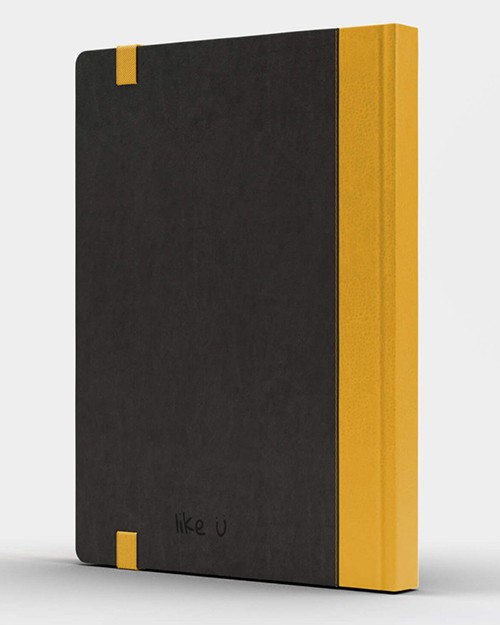 Блокнот Like U PRO в лінію Чорний з жовтим