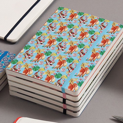 Блокнот Cedon Парчеві Коропи середній 14,4 х 21 см в крапку 