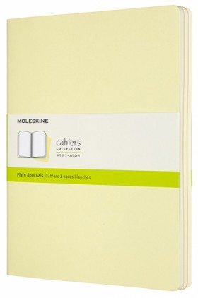 Набір зошитів Moleskine Cahier великий 19 х 25 см нелінований ніжний жовтий 
