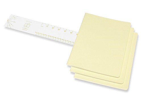 Набір зошитів Moleskine Cahier великий 19 х 25 см нелінований ніжний жовтий 