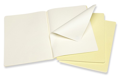 Набір зошитів Moleskine Cahier великий 19 х 25 см нелінований ніжний жовтий 