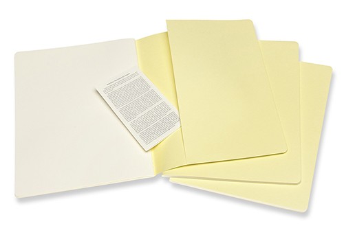 Набір зошитів Moleskine Cahier великий 19 х 25 см нелінований ніжний жовтий 