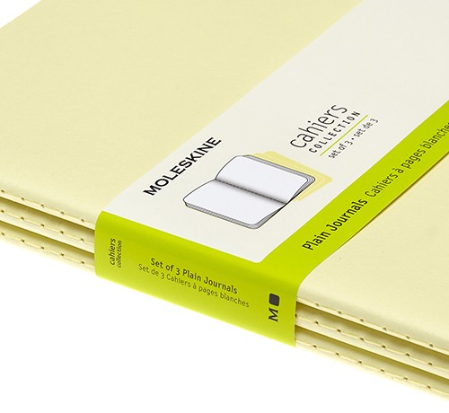 Набір зошитів Moleskine Cahier великий 19 х 25 см нелінований ніжний жовтий 