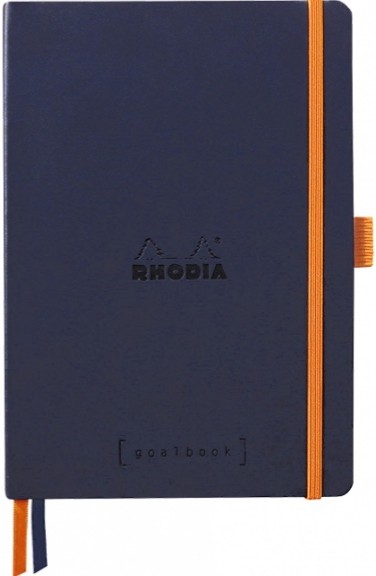 Блокнот Rhodia Goalbook А5 14,8 х 21 см темно-синій в крапку м'який