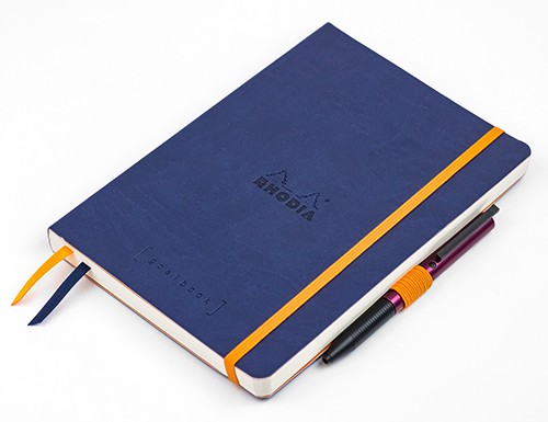 Блокнот Rhodia Goalbook А5 14,8 х 21 см темно-синій в крапку м'який