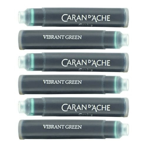 Набір чорнильних картриджів Caran d'Ache Chromatics зелений 6 штук