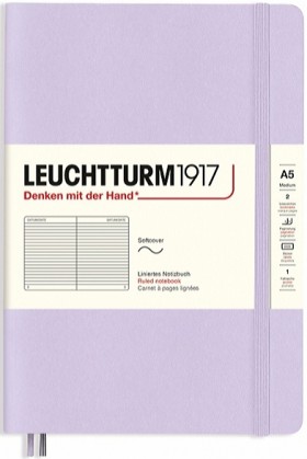 Блокнот Leuchtturm1917 Smooth Colours м'який середній 14,5 х 21 см в лінію ліловий